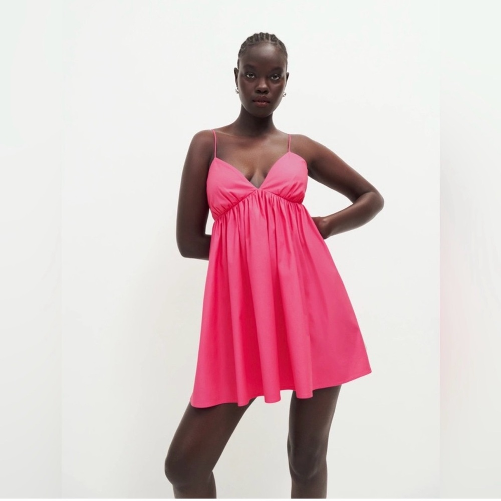 Reformation Pink Babydoll Dress